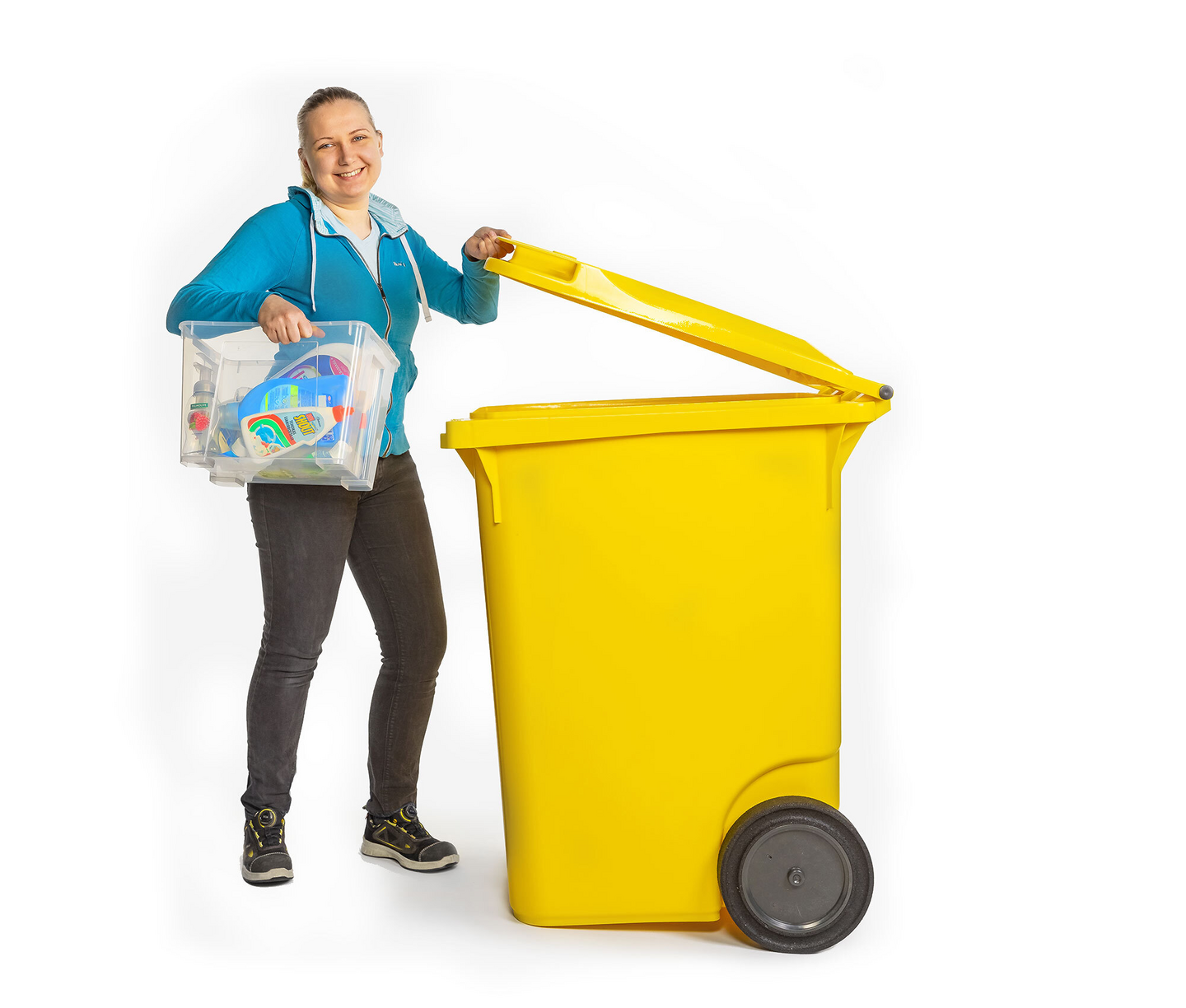 Jäteastia Helesi 360l keltainen