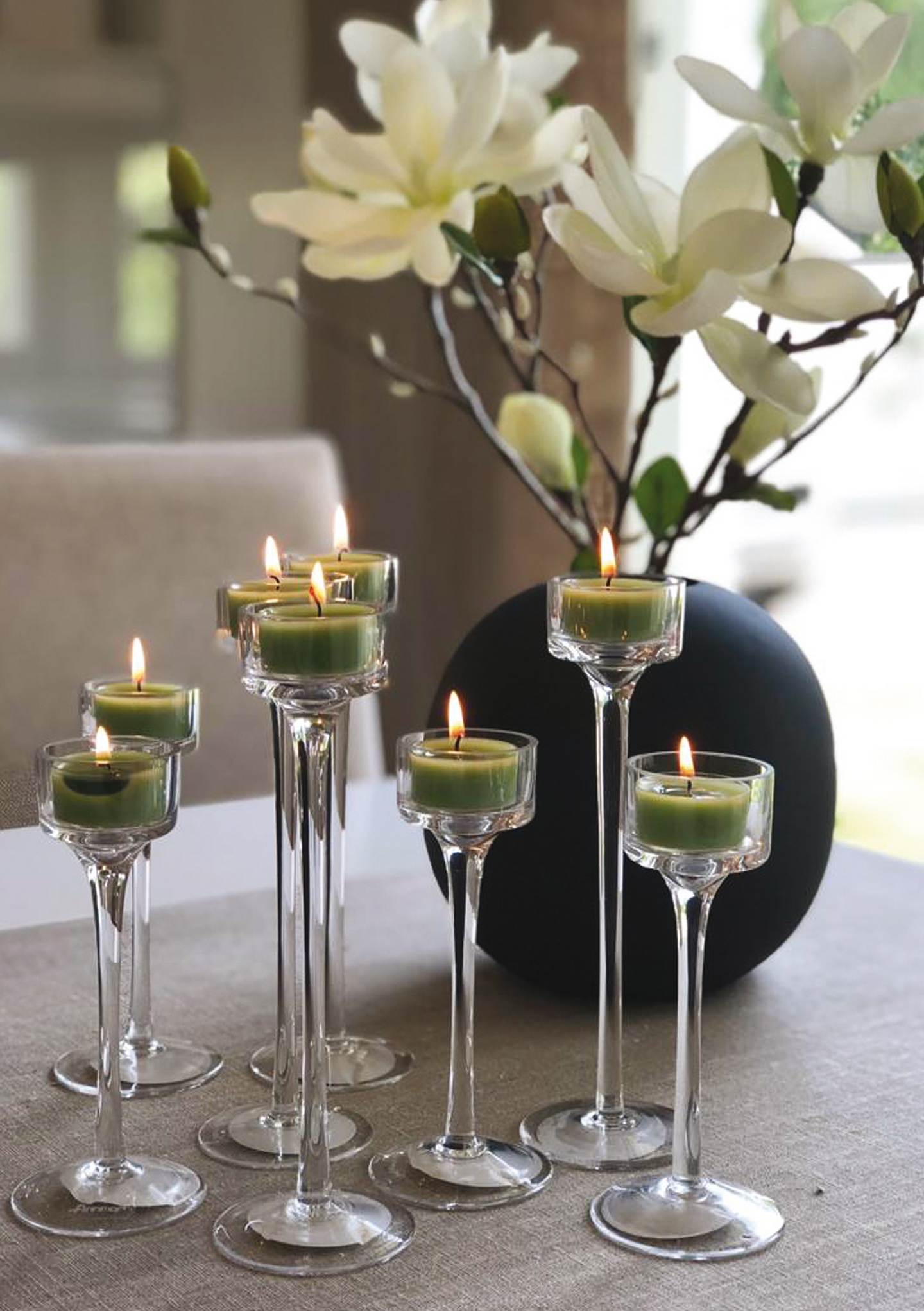 Muovi lämpökynttilä Finnmari 20-pack oliivi