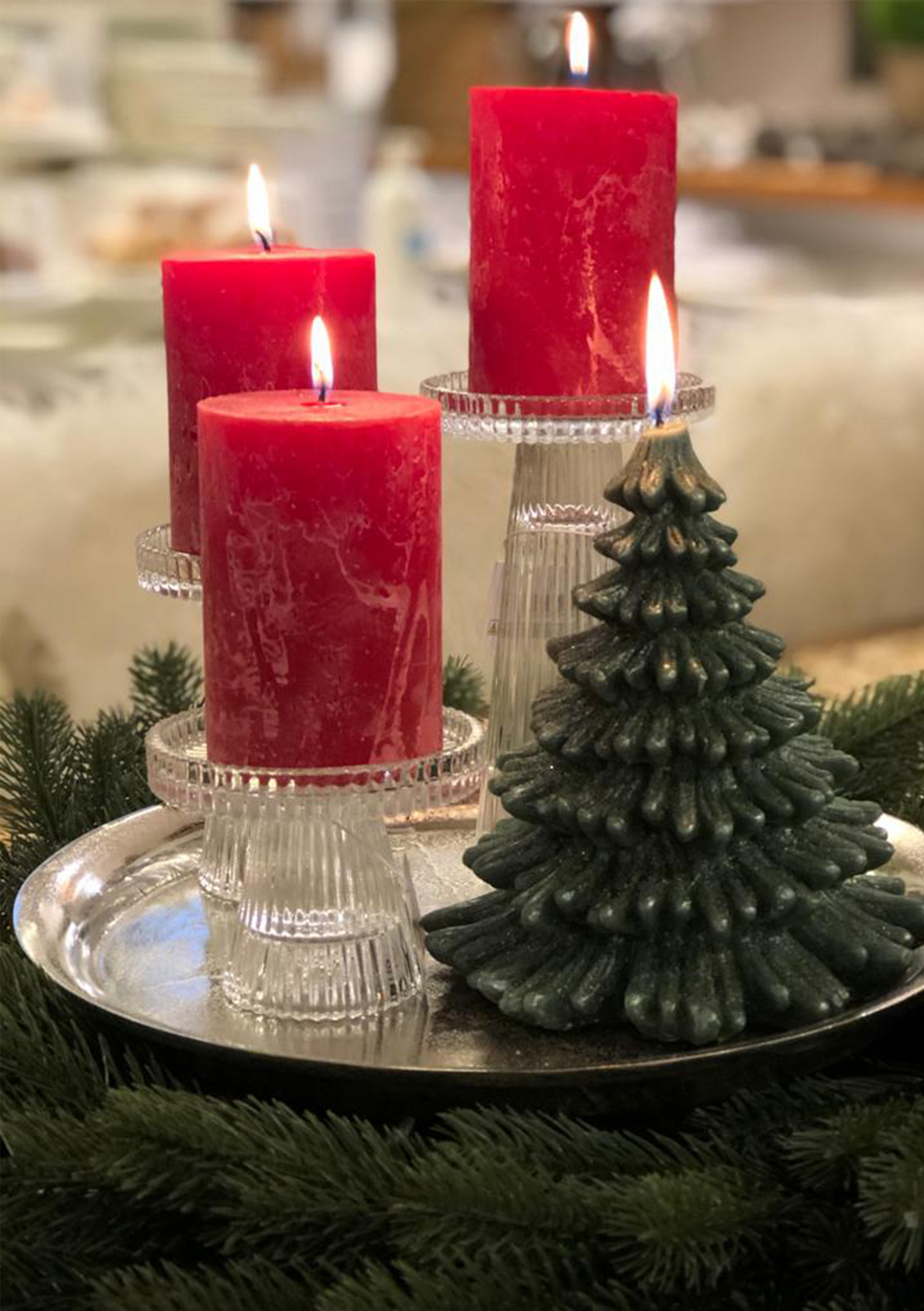 Pöytäkynttilä Finnmari 7x10cm punainen