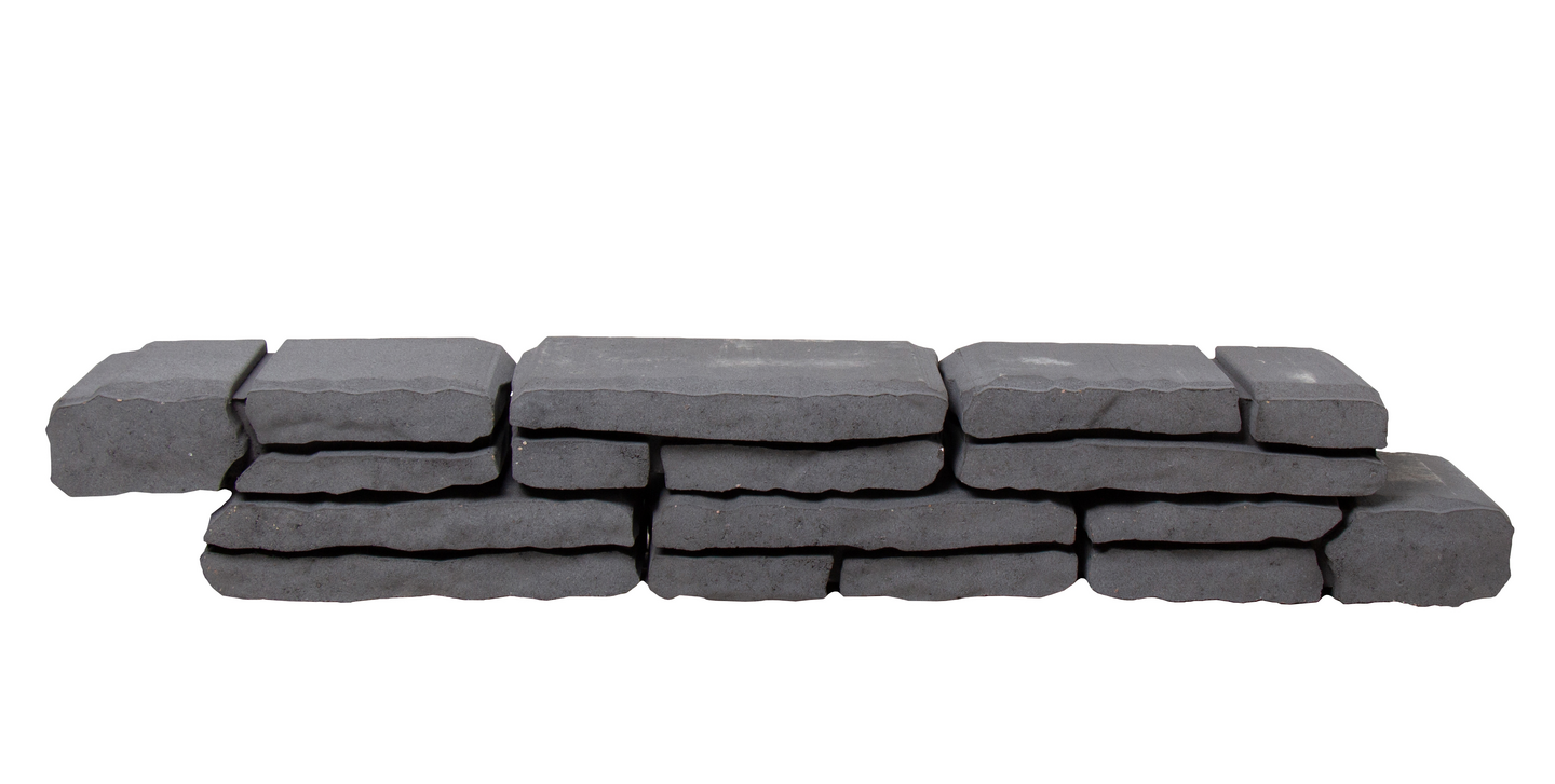 Loimumuurikivi Lakka musta 360x180x90 31 kpl/m²