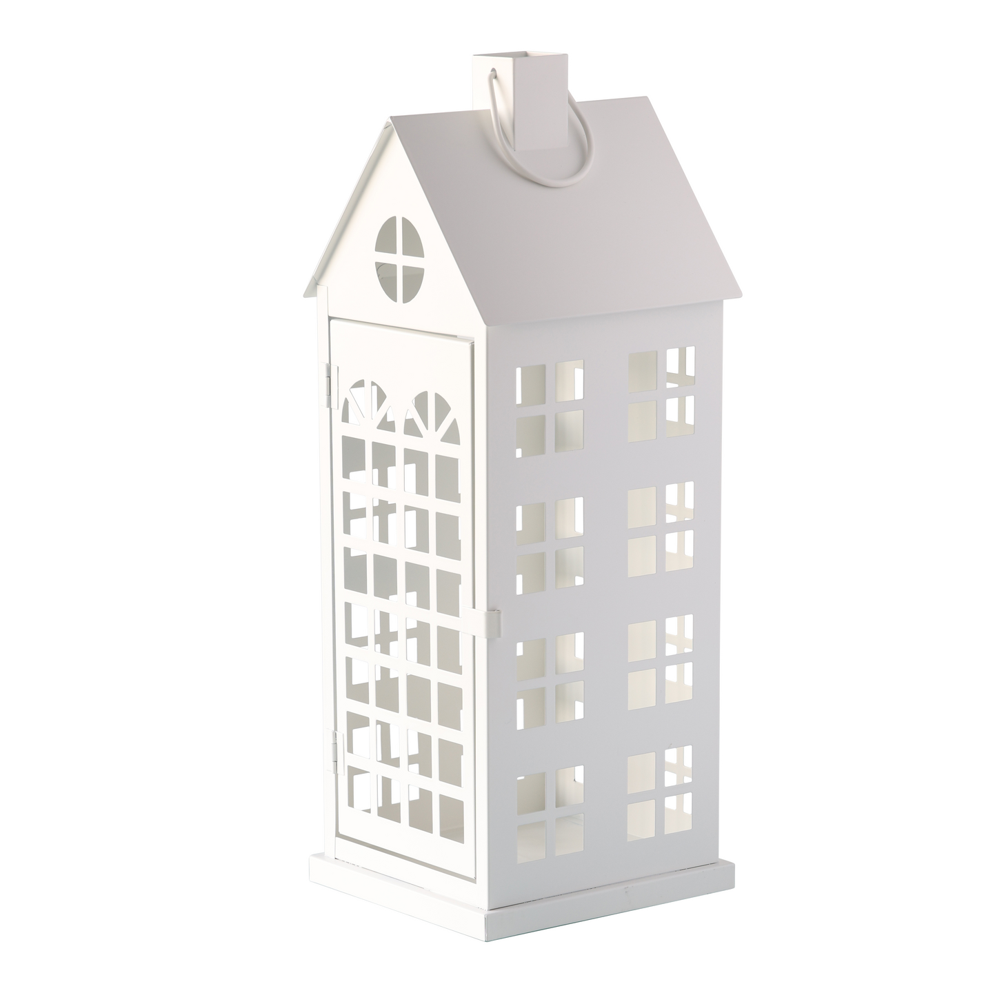 Lyhty Cello Talo 18x18x48cm valkoinen