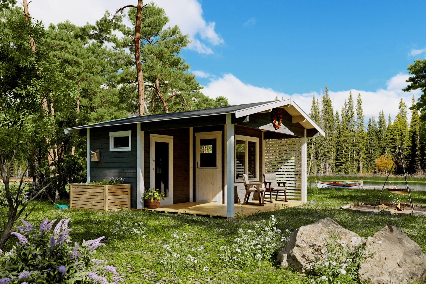 Saunamökki Östermalm 22,0m² seinävahvuus 70mm