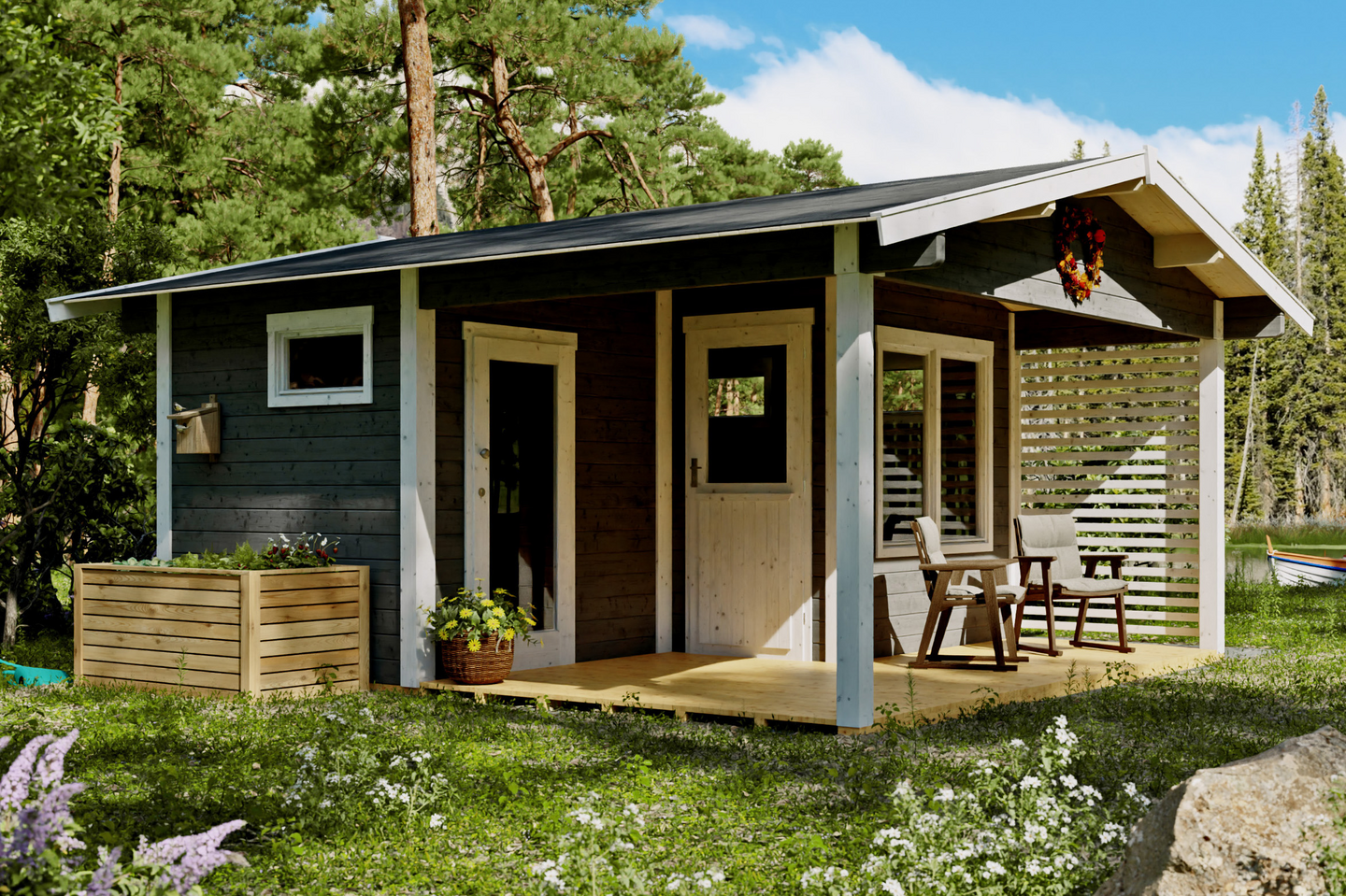 Saunamökki Östermalm 22,0m² seinävahvuus 70mm