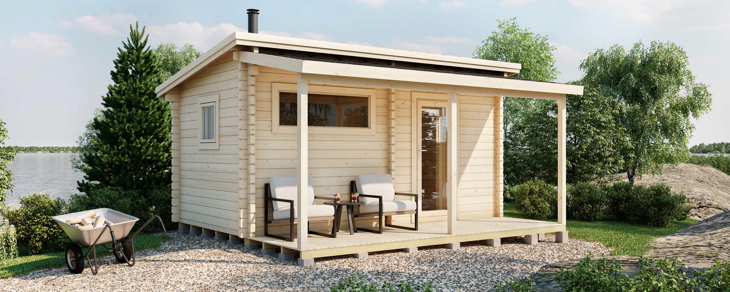 Pihasauna Luoman Haapana 13,2m²+terassi