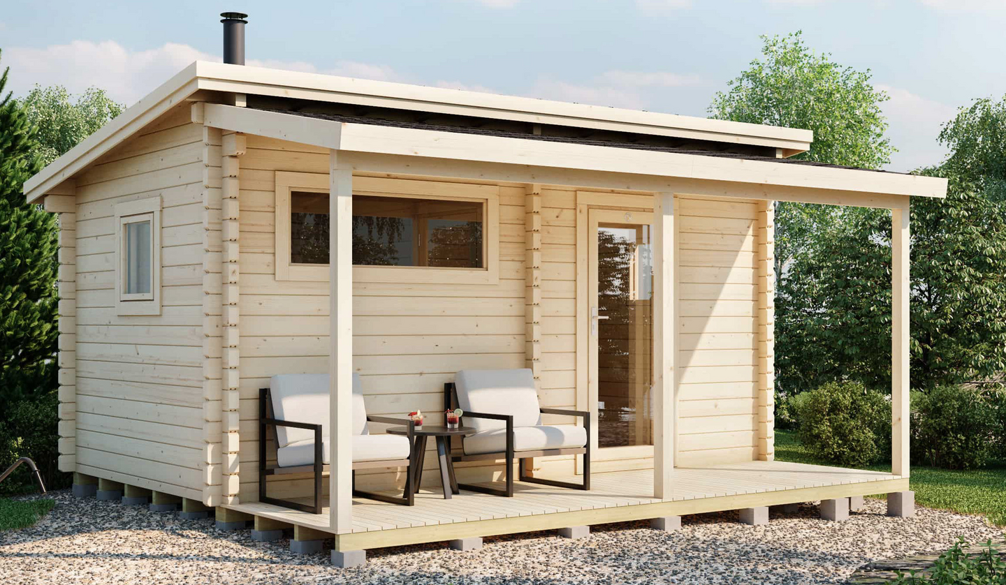 Pihasauna Luoman Haapana 13,2m²+terassi