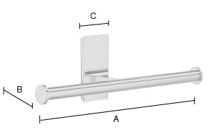 Varapaperiteline Smedbo Pool ZK320 kiiltävä kromi