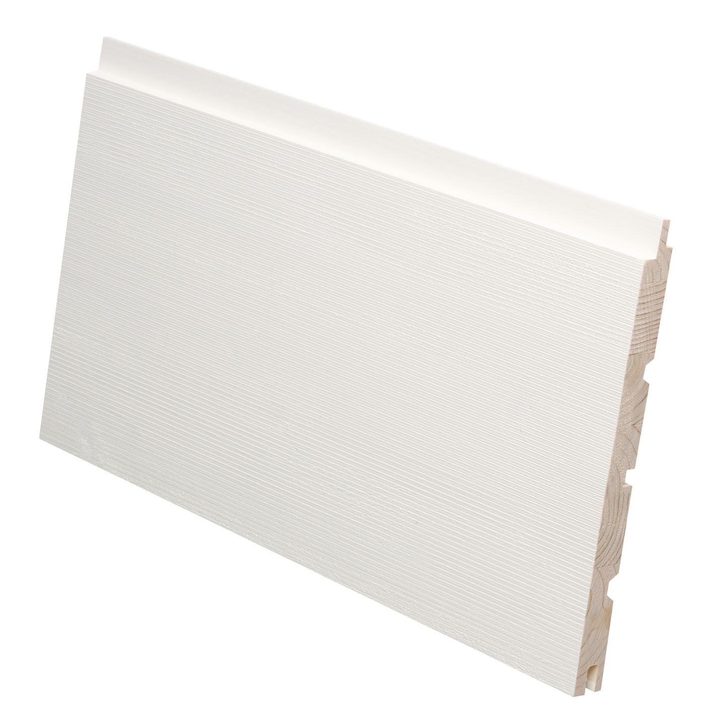 Sisustuspaneeli Cello 15x175x2370 STS4 TK hienosahattu valkoinen päätypontattu