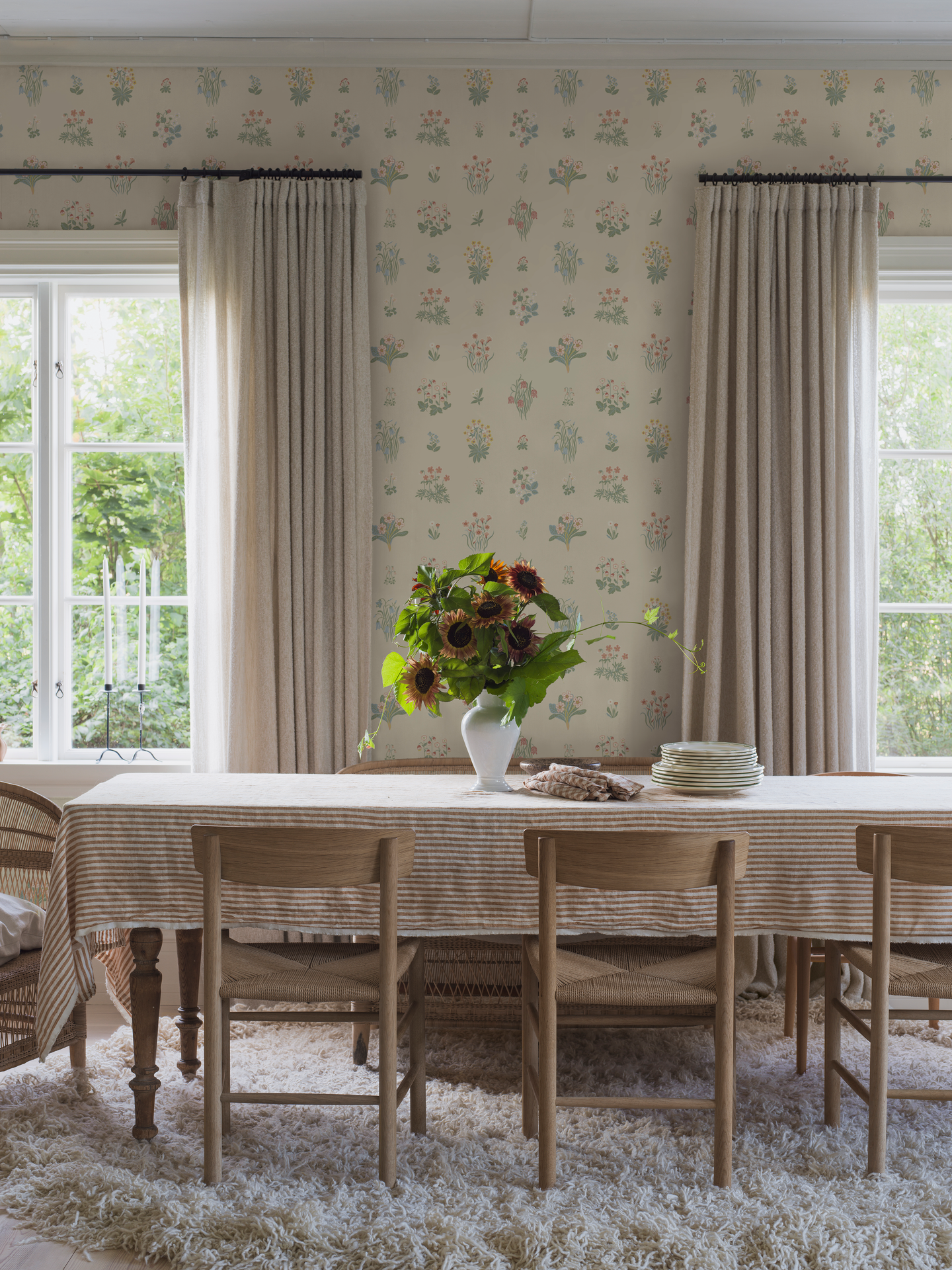 Kuitutapetti Boråstapeter Österlen Ängslfora 6951 10,05m