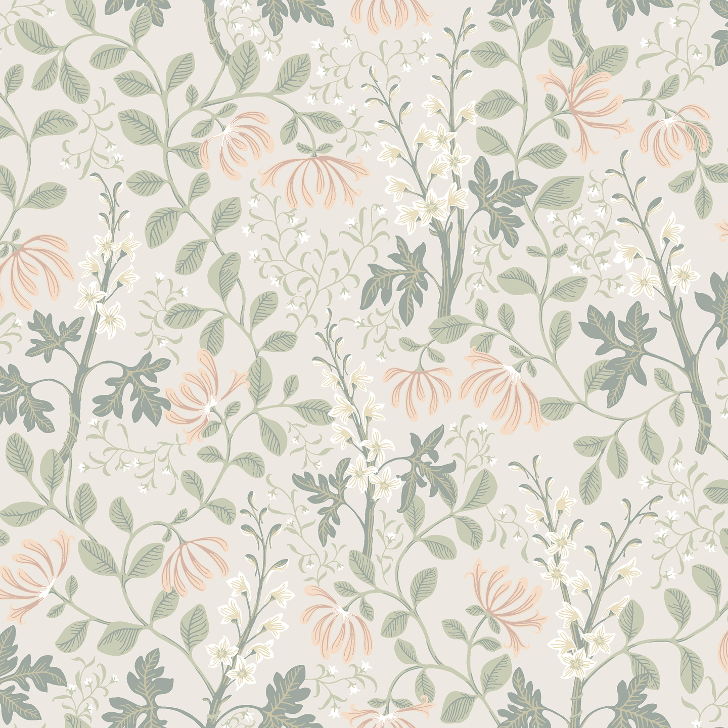 Kuitutapetti Boråstapeter Österlen 6983 Trädgårdsfröjd 10,05m