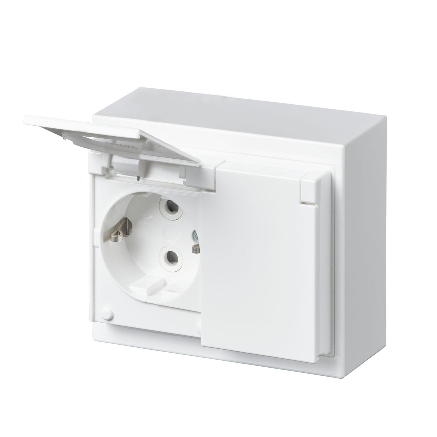 Pistorasia ABB Impressivo 302EK-84P 2-osainen IP44 valkoinen