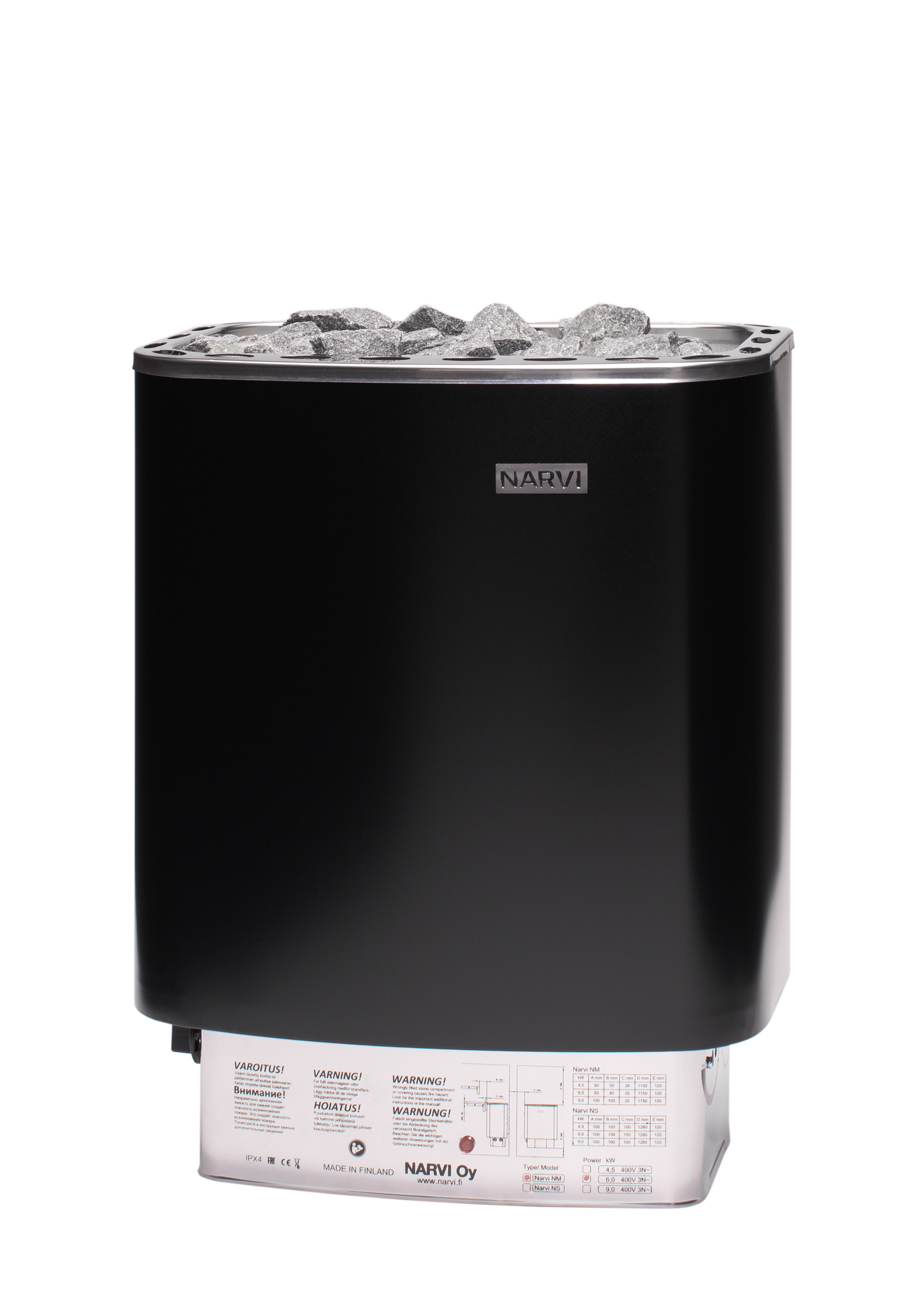 Sähkökiuas Narvi NM 9,0kW musta