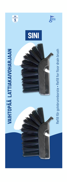Vaihtopää lattiakaivoharjaan Sini 2 kpl