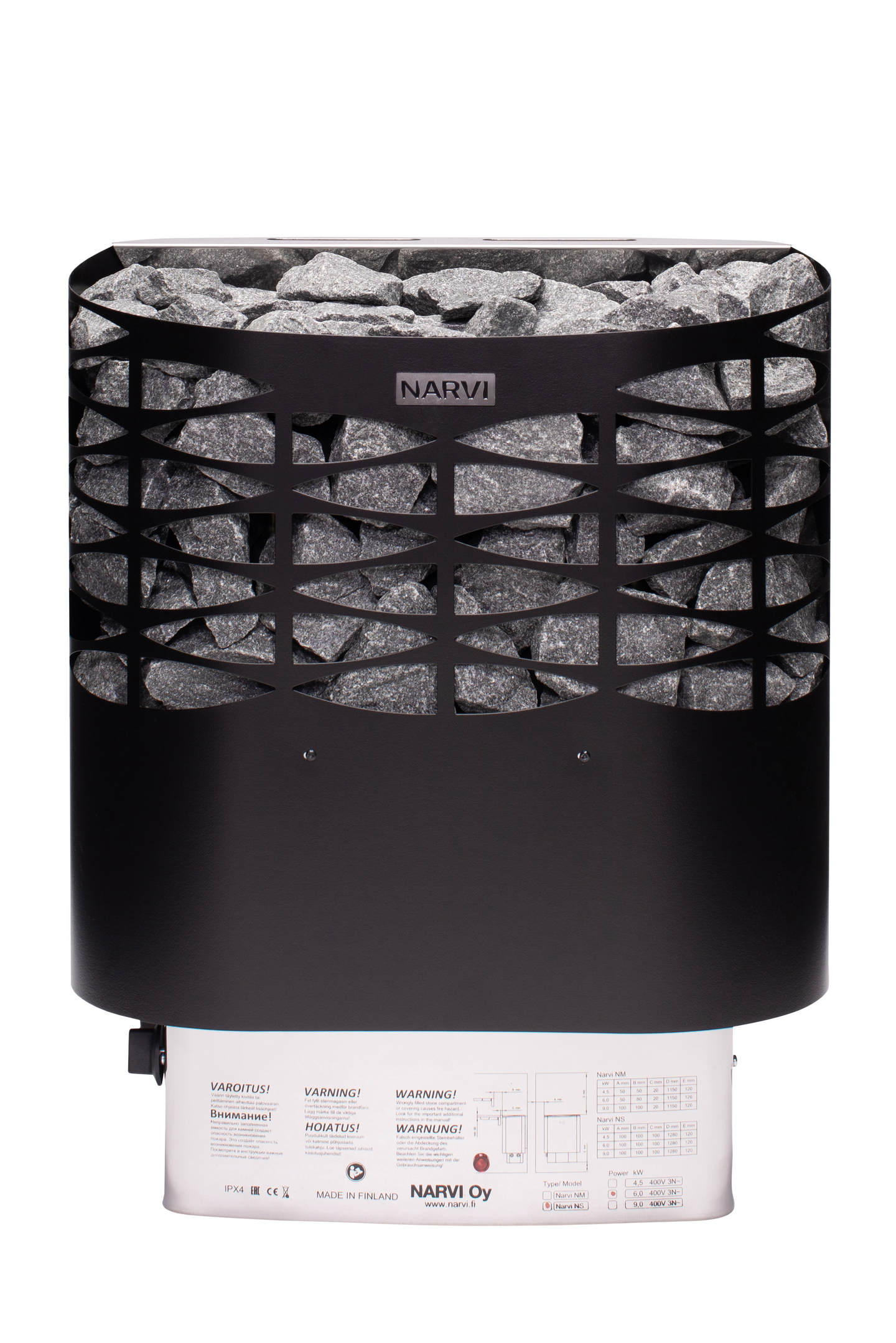 Sähkökiuas Narvi NS 9,0kW musta