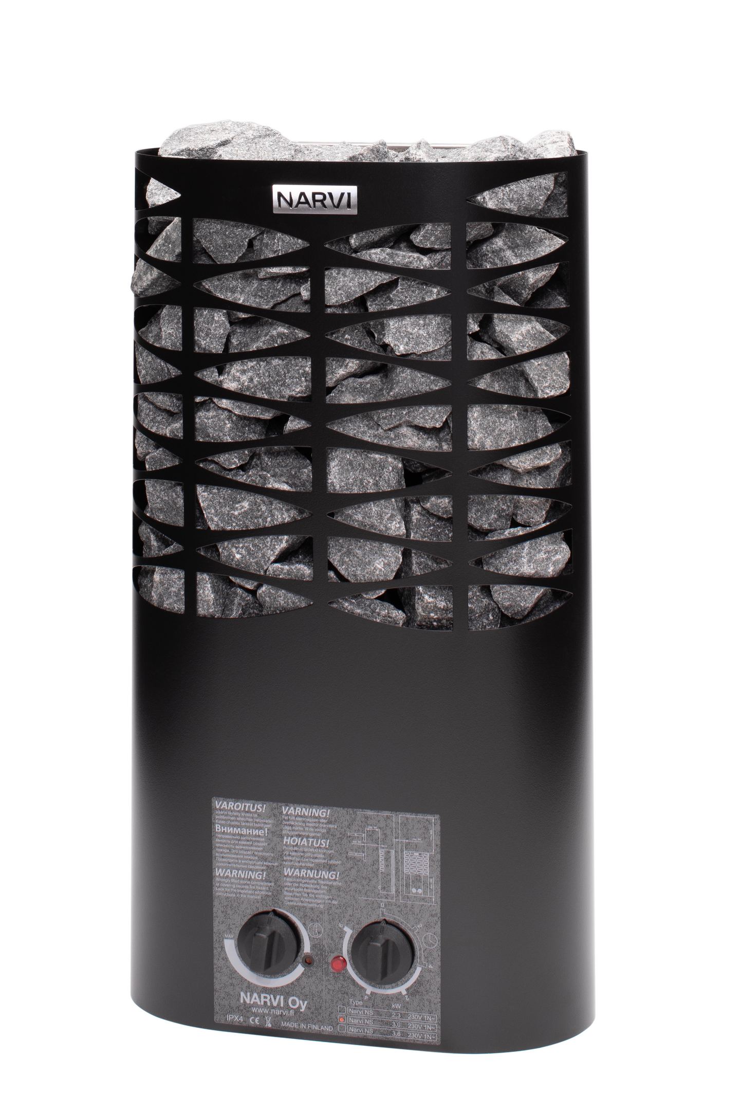 Sähkökiuas Narvi NS Mini 3,6kW musta