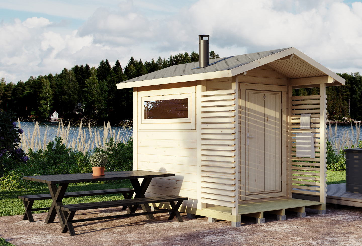 Pihasauna + terassi Lillevilla Niinivesi 4,0m²