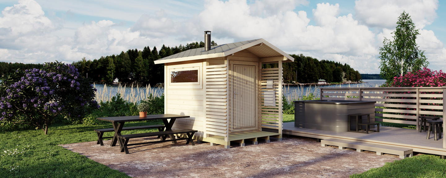 Pihasauna + terassi Lillevilla Niinivesi 4,0m²