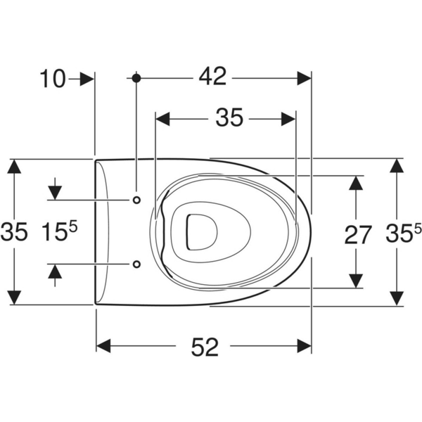 Wc-istuin IDO Glow Modern seinä ei kantta 520mm
