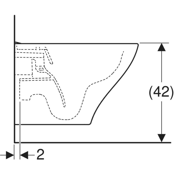 Wc-istuin IDO Glow Modern seinä ei kantta 520mm