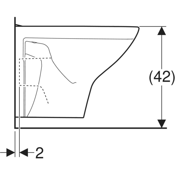 Wc-istuin IDO Glow Classic seinä ei kantta 495mm