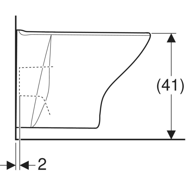 Wc-istuin IDO Glow Style seinä ei kantta 505mm
