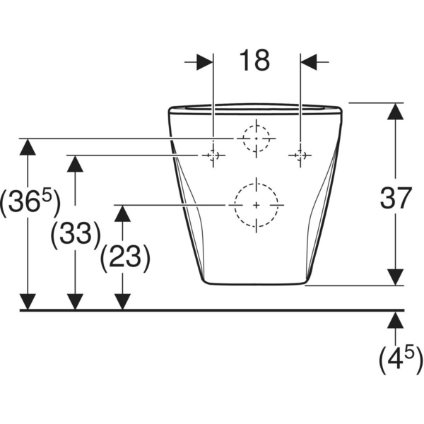 Wc-istuin IDO Glow Style seinä ei kantta 505mm