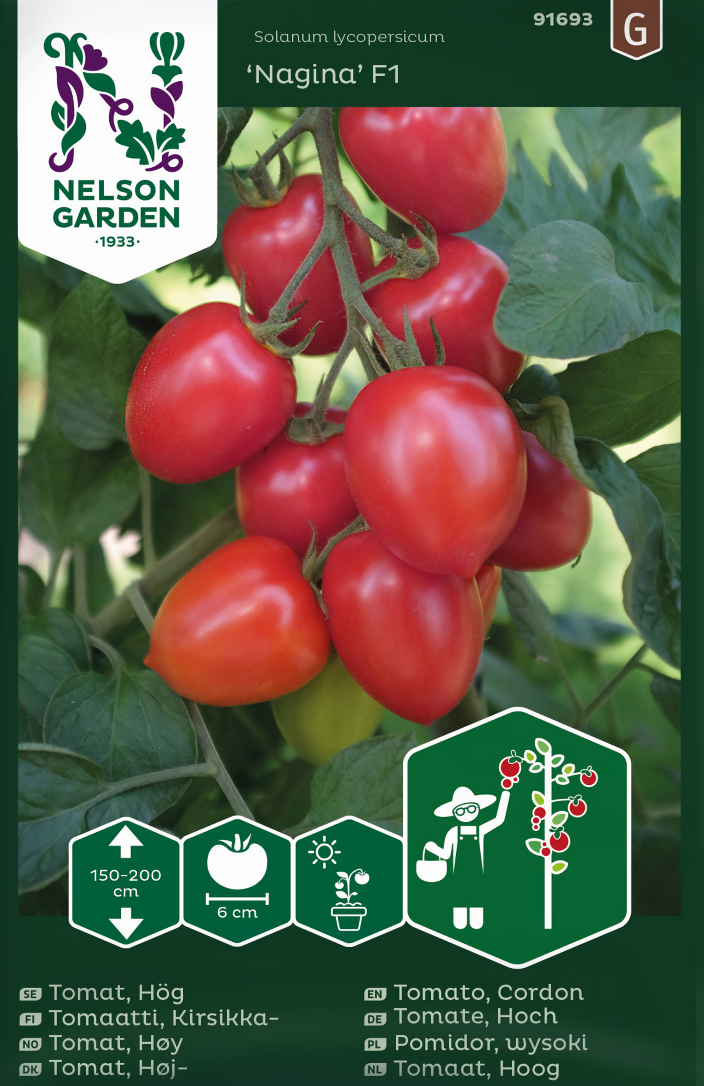 Tomaatti siemen Nelson Garden Nagina F1