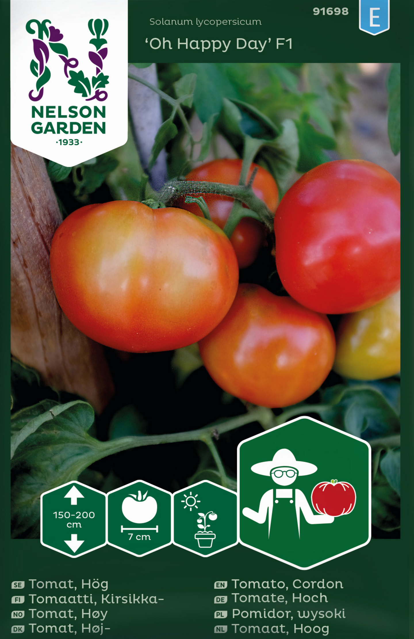 Tomaatti siemen Nelson Garden Oh happy day F1