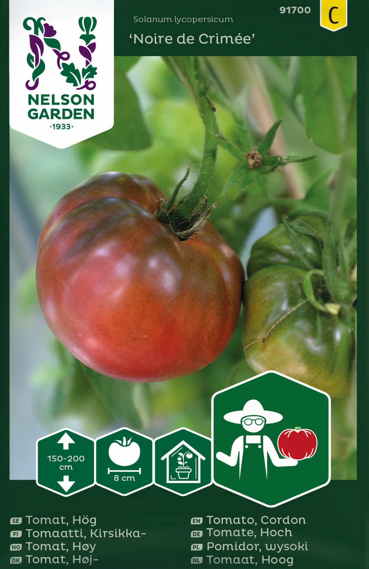 Tomaatti siemen Nelson Garden Noire de crimee