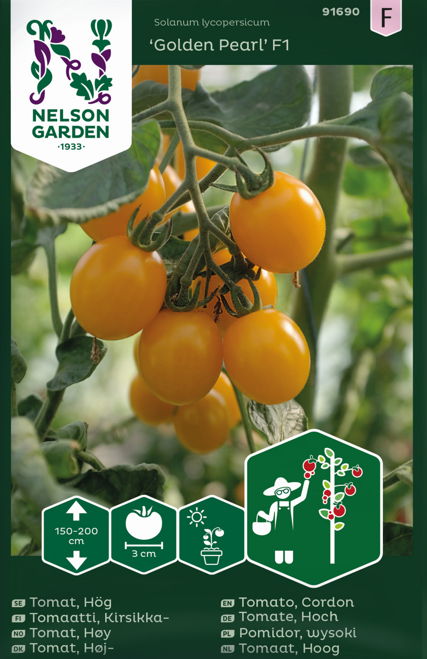 Tomaatti siemen Nelson Garden Golden pearl F1