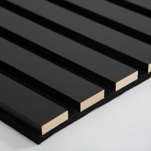 Akustiikkarimapaneeli Cello 22x600x2700mm musta 4cm rima