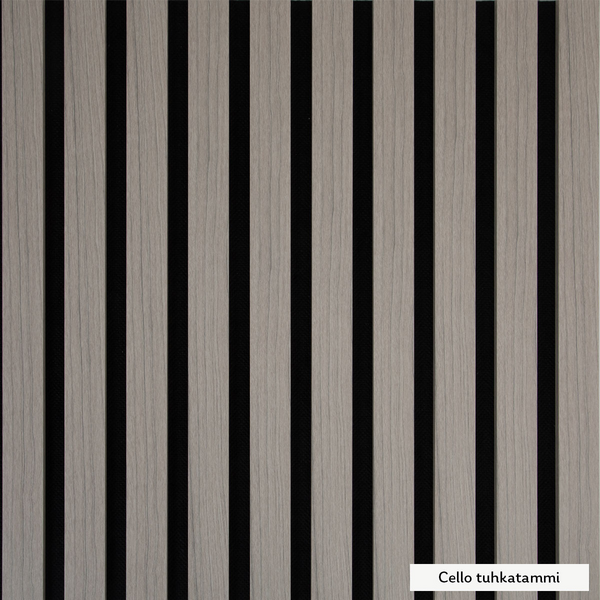 Akustiikkarimapaneeli Cello 22x600x2700 tuhkatammi