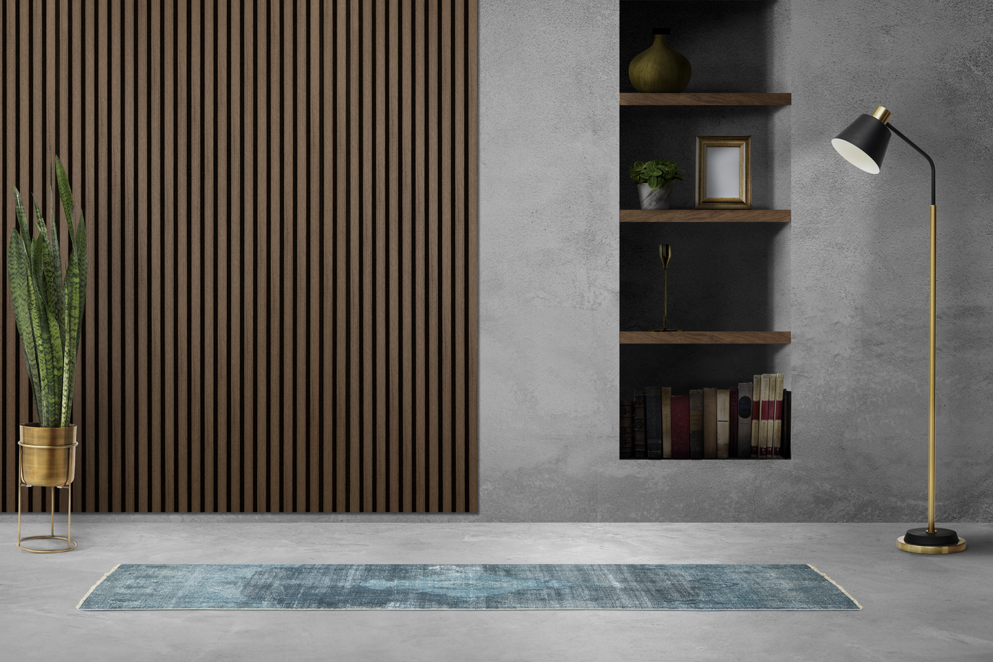 Akustiikkarimapaneeli Cello 22x600x2700mm savutammi 4cm rima