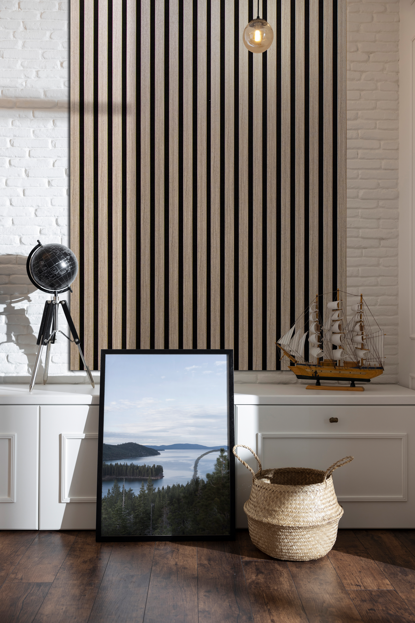 Akustiikkarimapaneeli Cello 22x600x2700 antiikkitammi