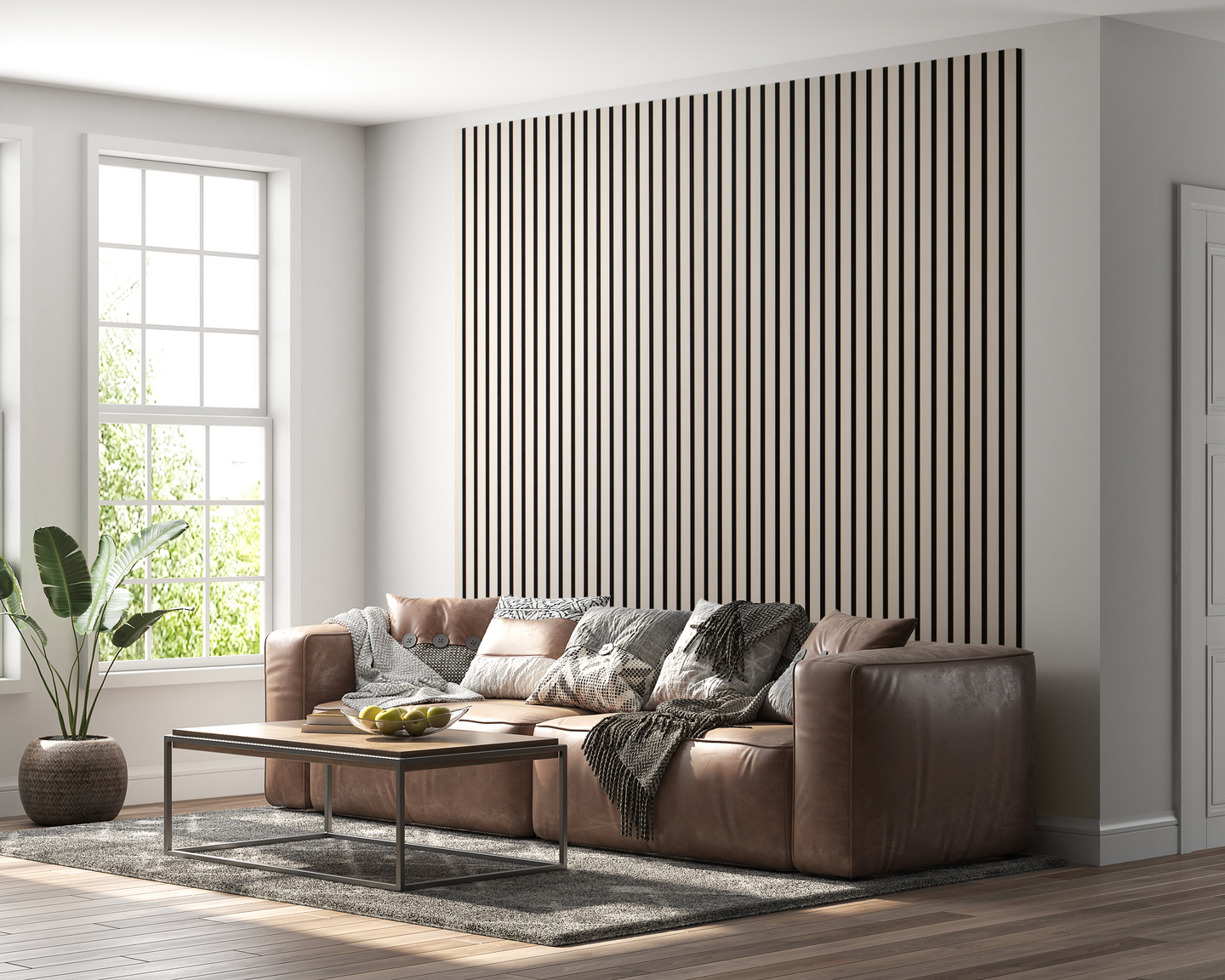 Akustiikkarimapaneeli Cello 22x600x2700mm saarni 4cm rima