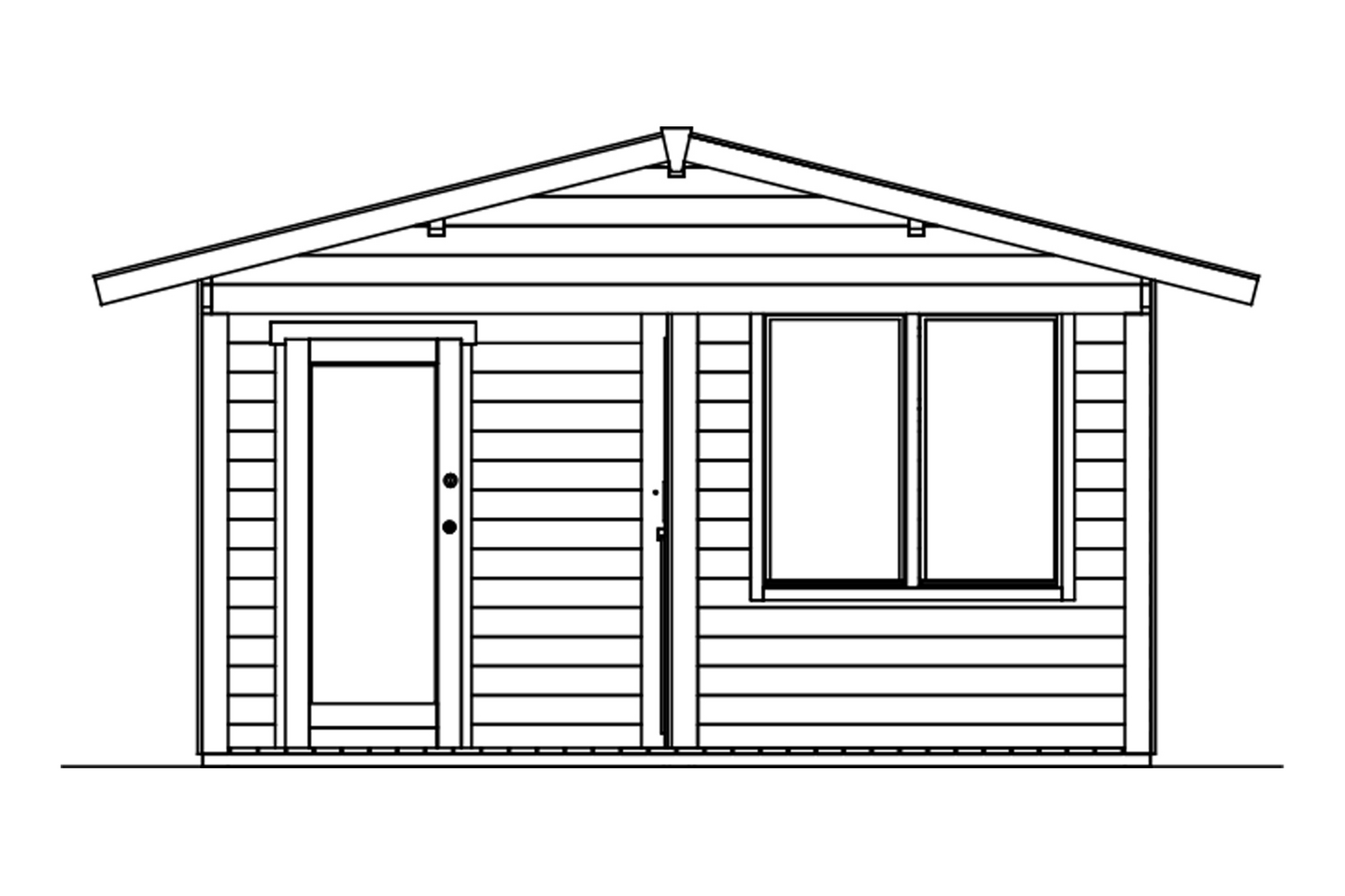 Saunamökki Östermalm 22,0m² seinävahvuus 44mm