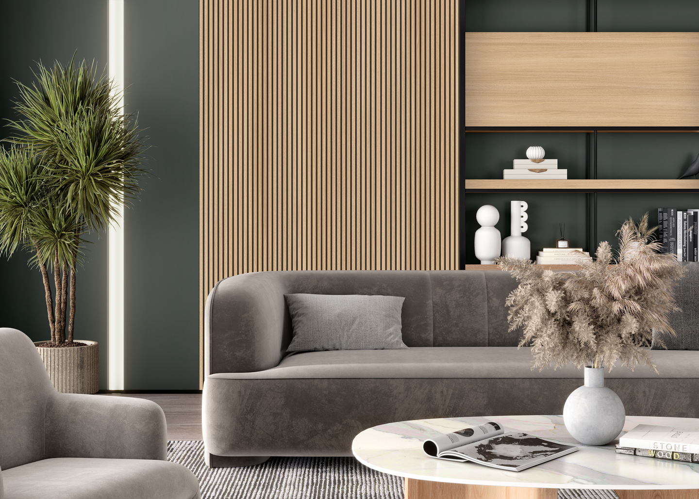 Akustiikkarimapaneeli 17x600x2600mm tammi