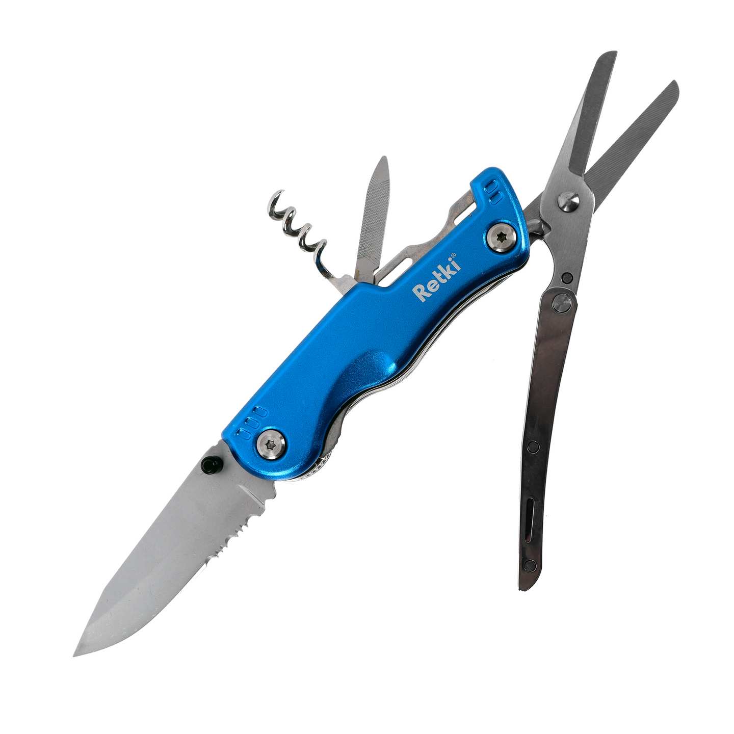 Monitoimiveitsi Retki alumiinikahvalla Sininen