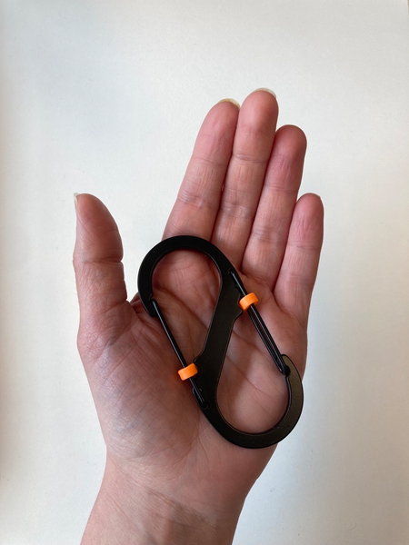 S-karabiini Retki liukulukko 88mm RST musta