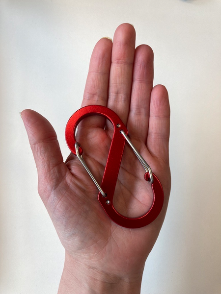 S-karabiini Retki 85mm alumiini punainen