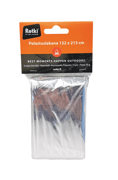 Pelastuslakana/lämpöpeite Retki 132x213cm