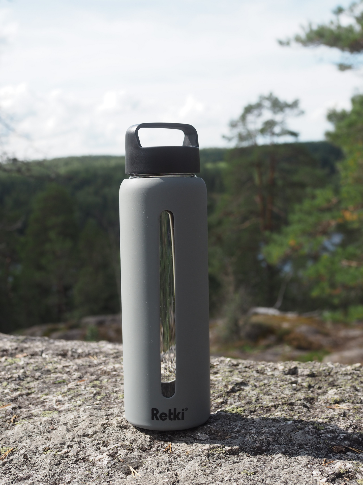 Juomapullo Retki 700ml lasi harmaa