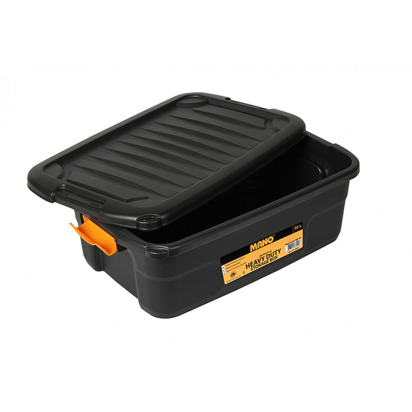 Varastolaatikko Mano 30l kannella musta