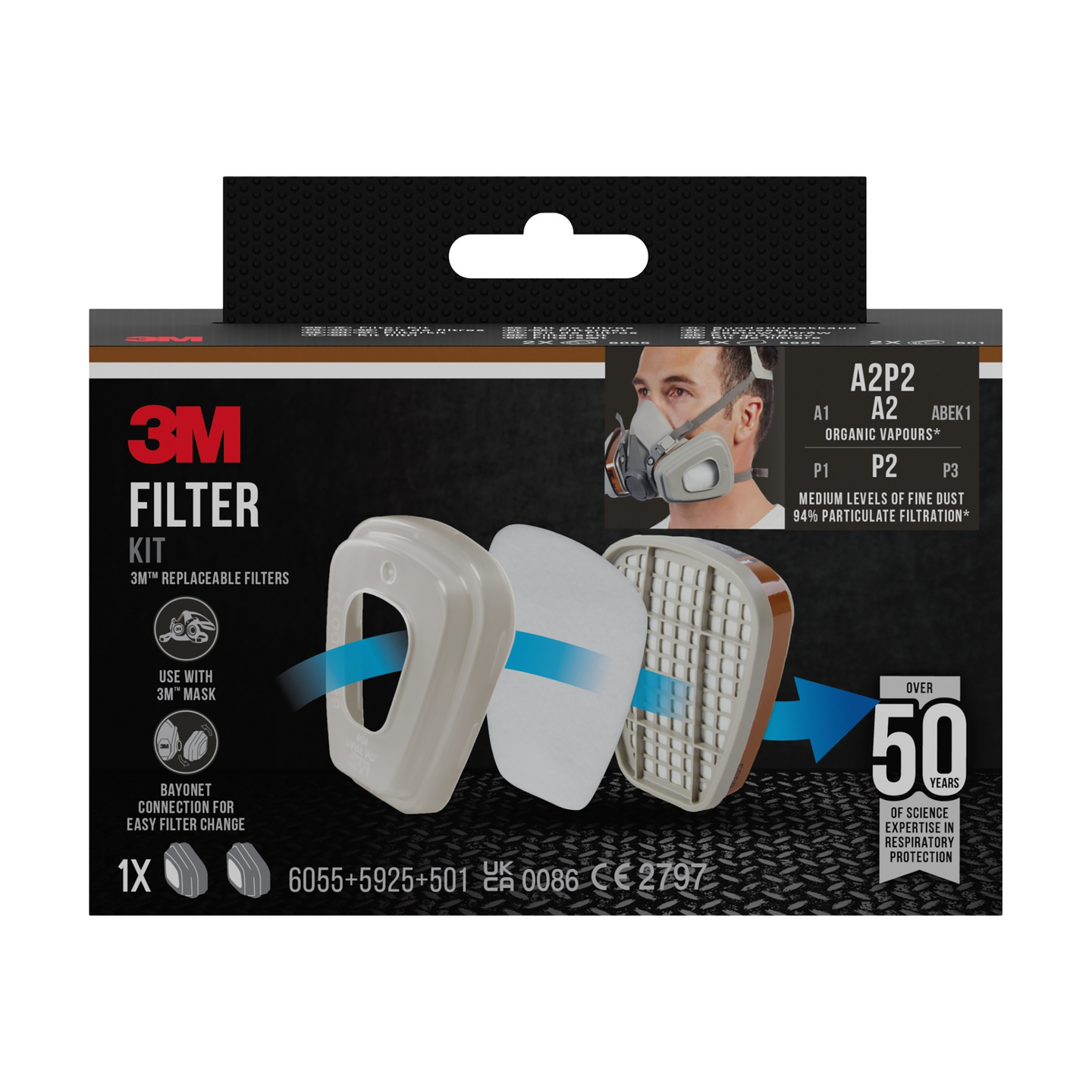 FILTER 3M 6002CR A2P1