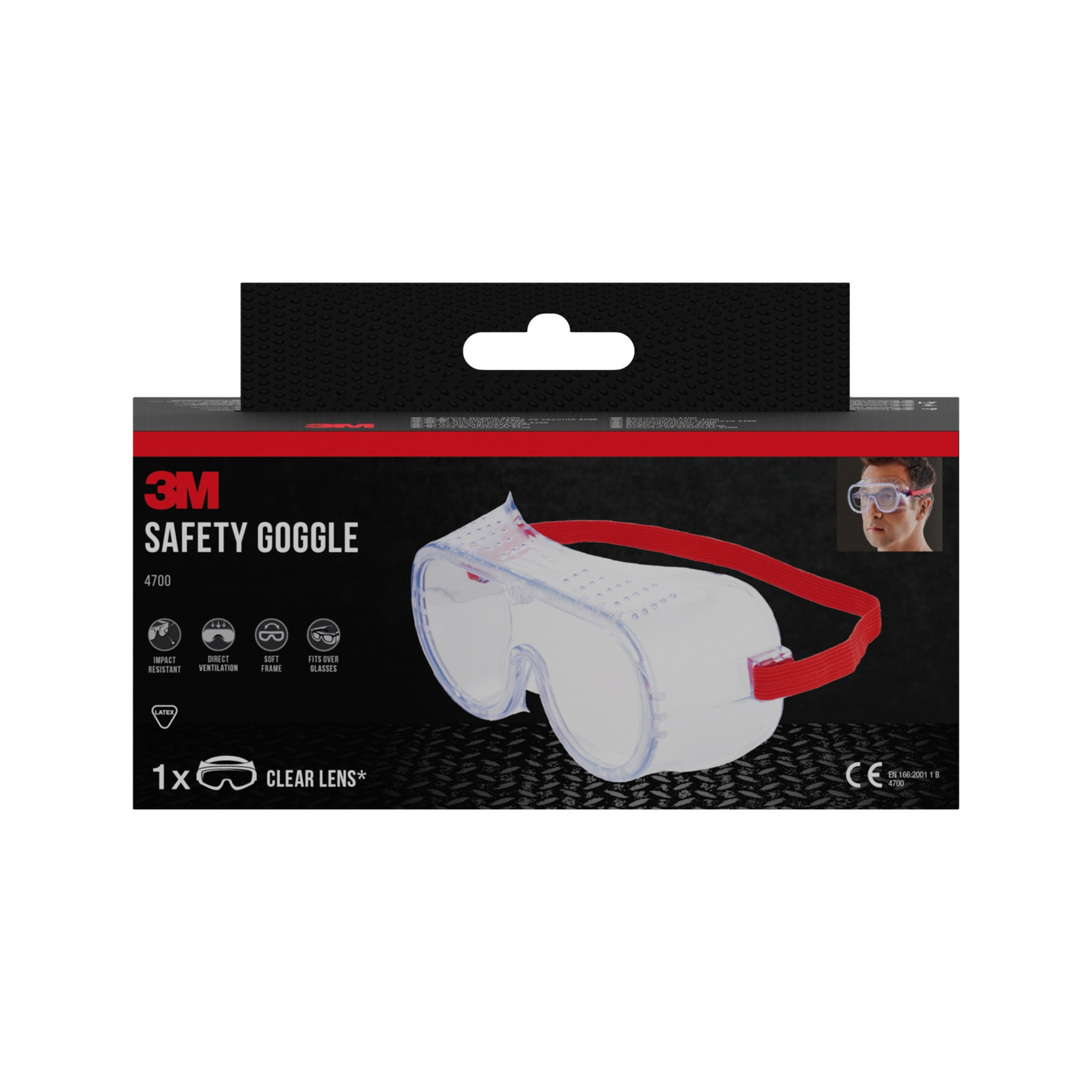 KORGGLASÖGON 3M 4700 CLASSIC VENT