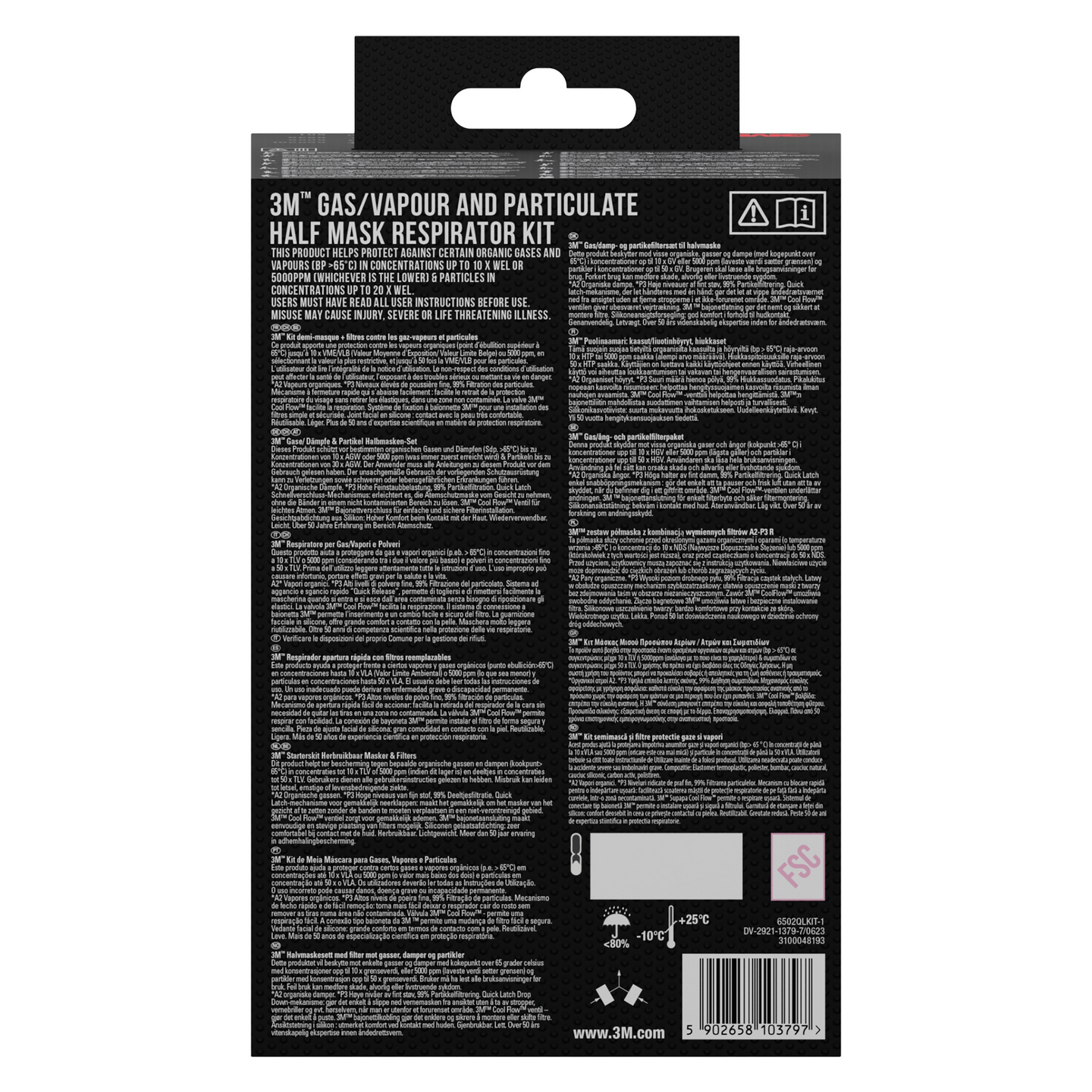 HALVMASK 3M 6200 B-PT