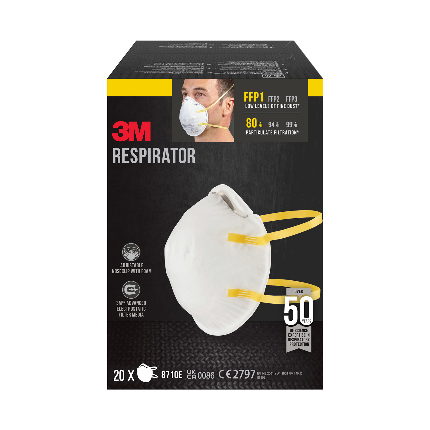 ANDNINGSSKYDD 3M 8710 FFP1 20ST