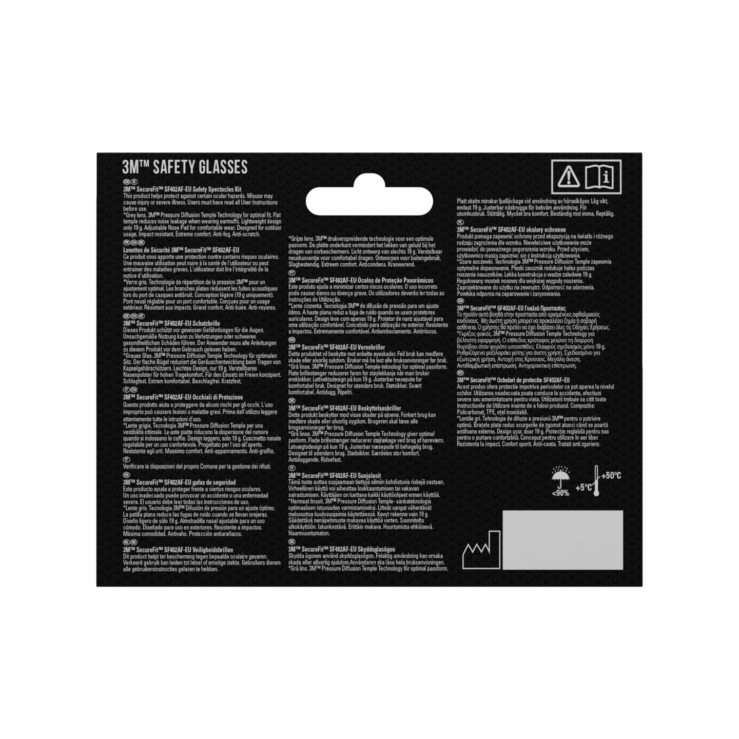 SKYDDSGLASÖGON 3M MÖRK LINS REPT