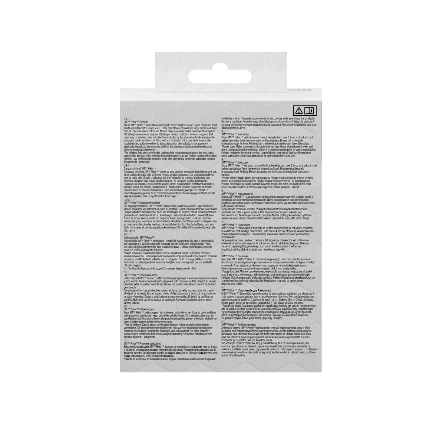 HÖRSELKÅPA PELTOR KID NEONROSA, 282069