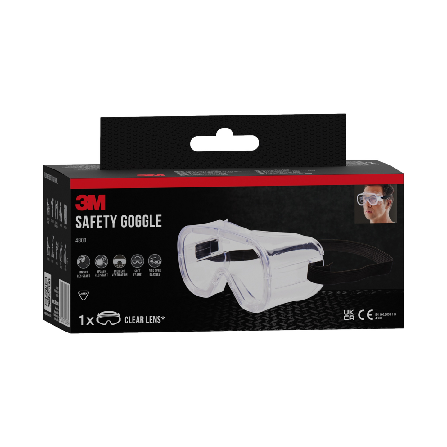 KORGGLASÖGON 3M VENTILILERAD KLAR