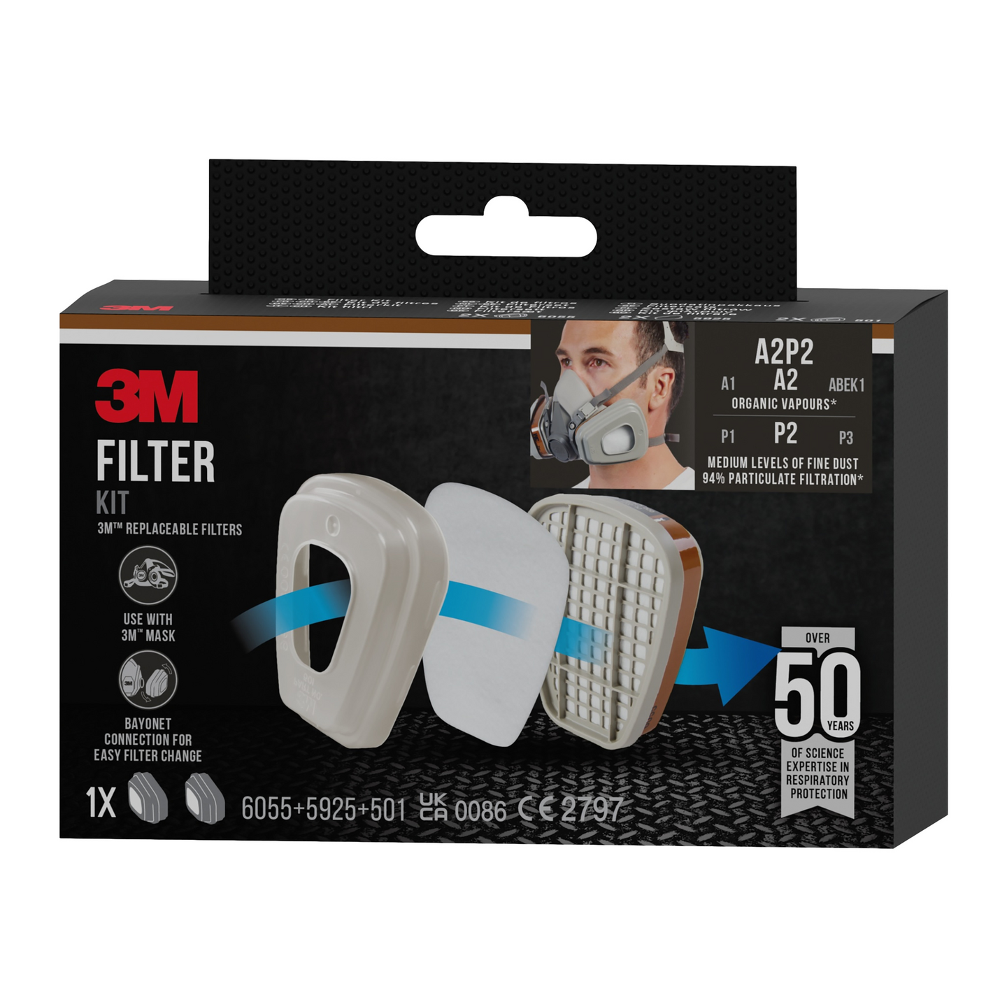 FILTER 3M 6002CR A2P1